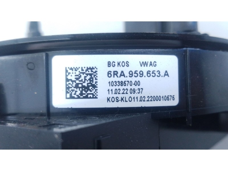 Recambio de anillo airbag para volkswagen t-cross (c11, d31) 1.0 tsi referencia OEM IAM 6RA959653A  