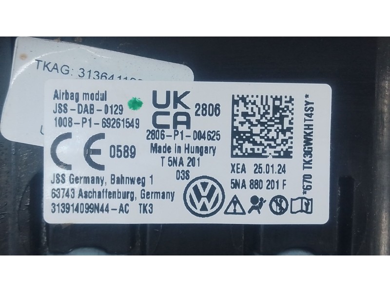 Recambio de airbag delantero izquierdo para volkswagen tiguan (ad1, ax1) 1.5 tsi referencia OEM IAM   