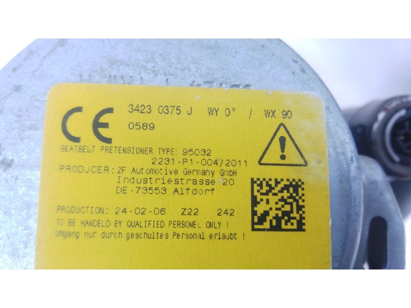 Recambio de cinturon seguridad trasero izquierdo para volkswagen tiguan (ad1, ax1) 2.0 tdi referencia OEM IAM   