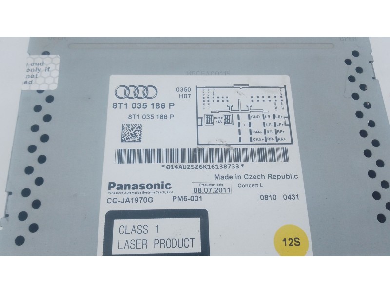 Recambio de sistema audio / radio cd para audi a5 sportback (8t) 2.0 tdi (105kw) referencia OEM IAM   