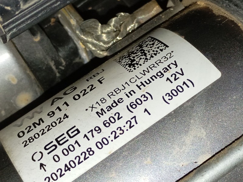 Recambio de motor arranque para skoda kamiq (nw4) 1.0 tsi referencia OEM IAM 02M911022F  