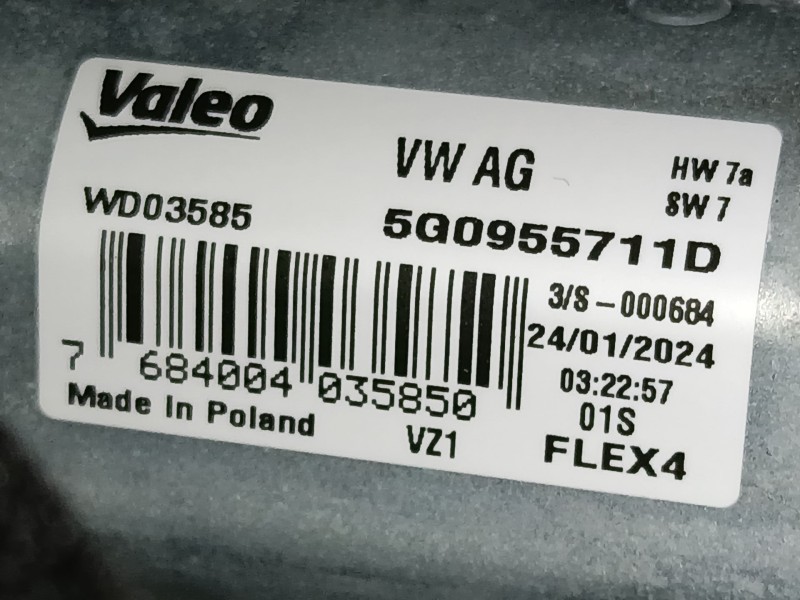 Recambio de motor limpia trasero para skoda kamiq (nw4) 1.0 tsi referencia OEM IAM 5G0955711D  