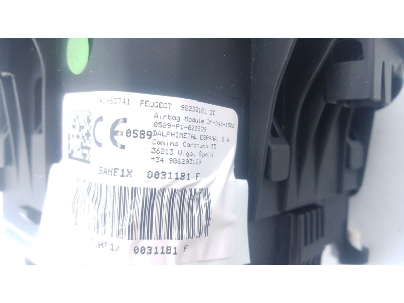 Recambio de airbag delantero izquierdo para peugeot 3008 ii suv (mc_, mr_, mj_, m4_) 1.2 thp/ puretech 130 (mrhnsm, mrhnsu, mrhn