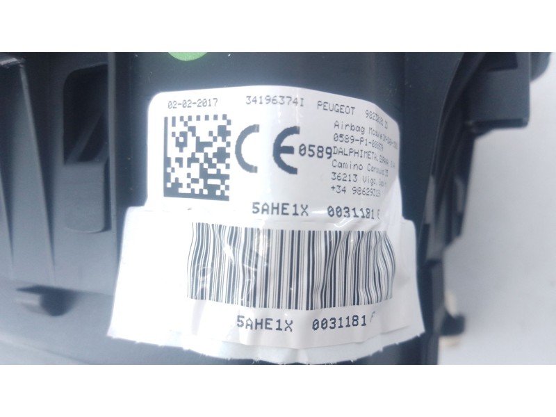 Recambio de airbag delantero izquierdo para peugeot 3008 ii suv (mc_, mr_, mj_, m4_) 1.2 thp/ puretech 130 (mrhnsm, mrhnsu, mrhn