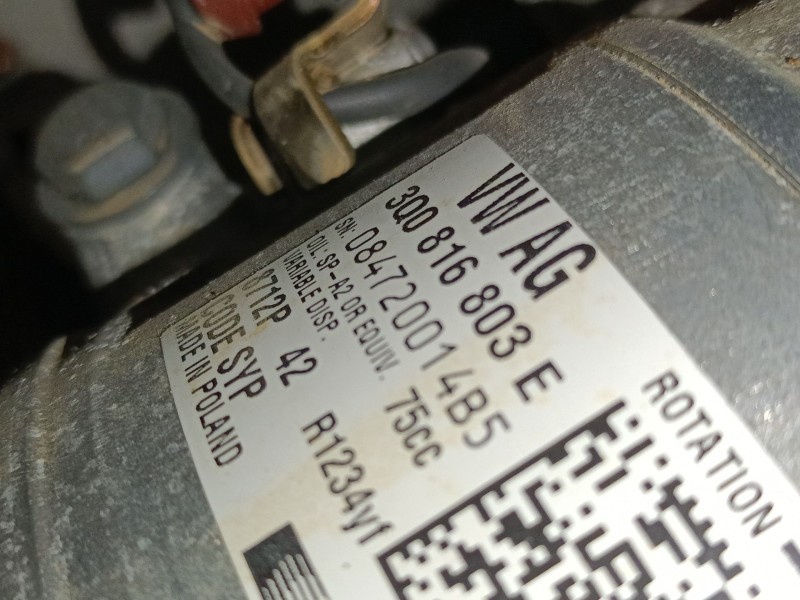 Recambio de compresor aire acondicionado para skoda kamiq (nw4) 1.0 tsi referencia OEM IAM 3Q0816803E  