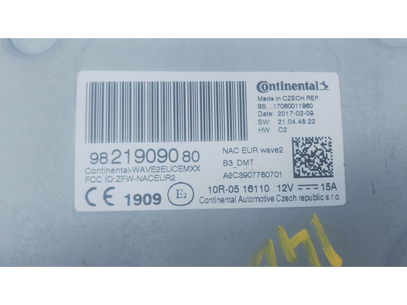 Recambio de sistema navegacion gps para peugeot 3008 ii suv (mc_, mr_, mj_, m4_) 1.2 thp/ puretech 130 (mrhnsm, mrhnsu, mrhnsj, 