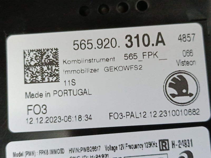 Recambio de cuadro instrumentos para skoda karoq (nu7, nd7) 1.5 tsi referencia OEM IAM   