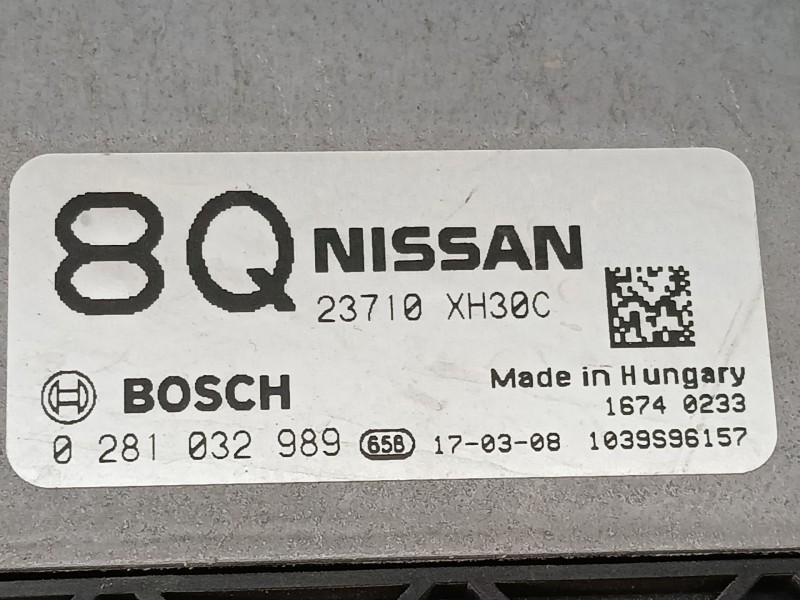 Recambio de centralita motor uce para nissan nv200 furgoneta 1.5 dci 90 (m20, m20m) referencia OEM IAM   