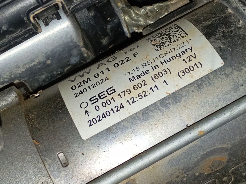 Recambio de motor arranque para skoda fabia iv (pj3) 1.0 tsi referencia OEM IAM 02M911022F  