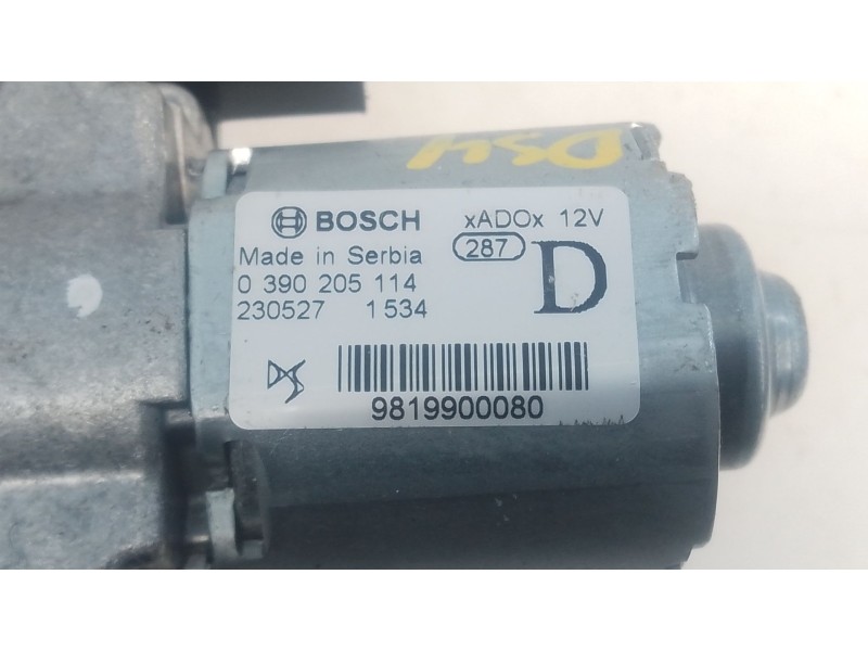 Recambio de motor limpia trasero para ds ds 4 ii (fr_, fb_, f3_, fp_) e-tense 225 (f3dgzt) referencia OEM IAM 9819900080 0390205