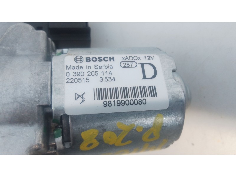 Recambio de motor limpia trasero para peugeot 208 ii (ub_, up_, uw_, uj_) 1.2 puretech 75 referencia OEM IAM 9819900080 03902051