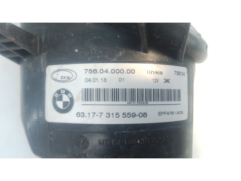 Recambio de faro antiniebla izquierdo para bmw 3 gran turismo (f34) 320 d referencia OEM IAM   