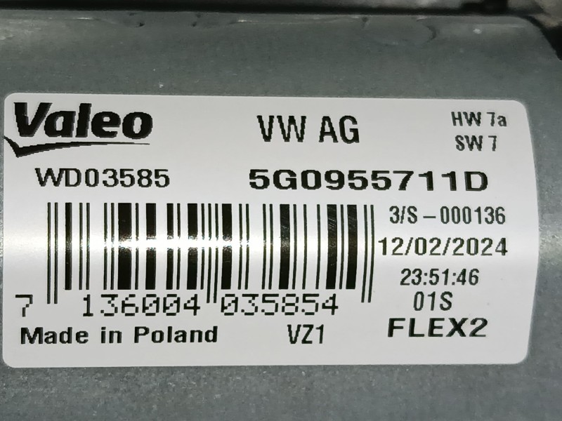 Recambio de motor limpia trasero para volkswagen polo vi (aw1, bz1, ae1) 1.0 tsi referencia OEM IAM 5G0955711D  