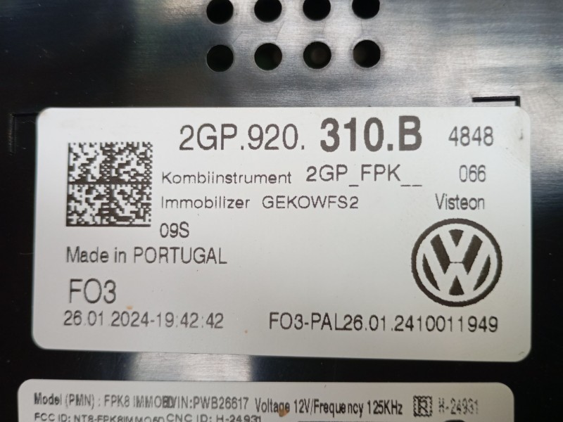 Recambio de cuadro instrumentos para volkswagen polo vi (aw1, bz1, ae1) 1.0 tsi referencia OEM IAM 2GP920310B  