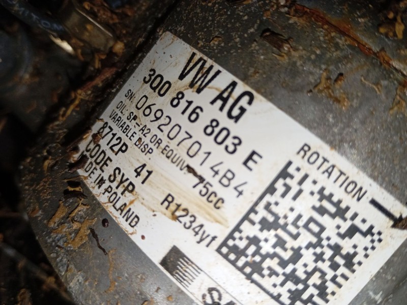 Recambio de compresor aire acondicionado para volkswagen polo vi (aw1, bz1, ae1) 1.0 tsi referencia OEM IAM 3Q0816803E  