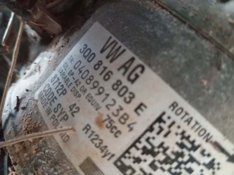 Recambio de compresor aire acondicionado para volkswagen polo vi (aw1, bz1, ae1) 1.0 tsi referencia OEM IAM 3Q0816803E  