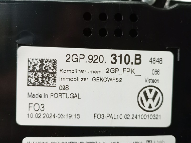 Recambio de cuadro instrumentos para volkswagen polo vi (aw1, bz1, ae1) 1.0 tsi referencia OEM IAM 2GP920310B  