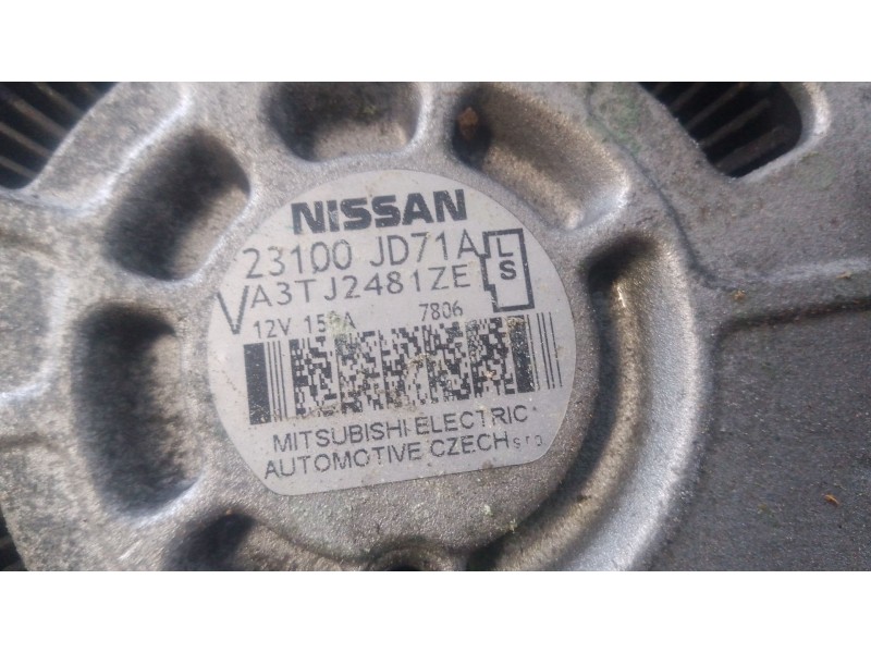 Recambio de alternador para nissan qashqai i (j10, nj10) 2.0 dci a las 4 ruedas referencia OEM IAM   