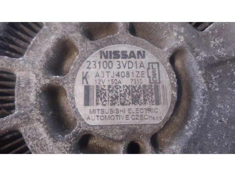 Recambio de alternador para nissan nv200 furgoneta 1.5 dci 90 (m20, m20m) referencia OEM IAM   