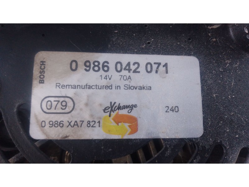 Recambio de alternador para citroën xsara (n1) 1.9 d referencia OEM IAM   