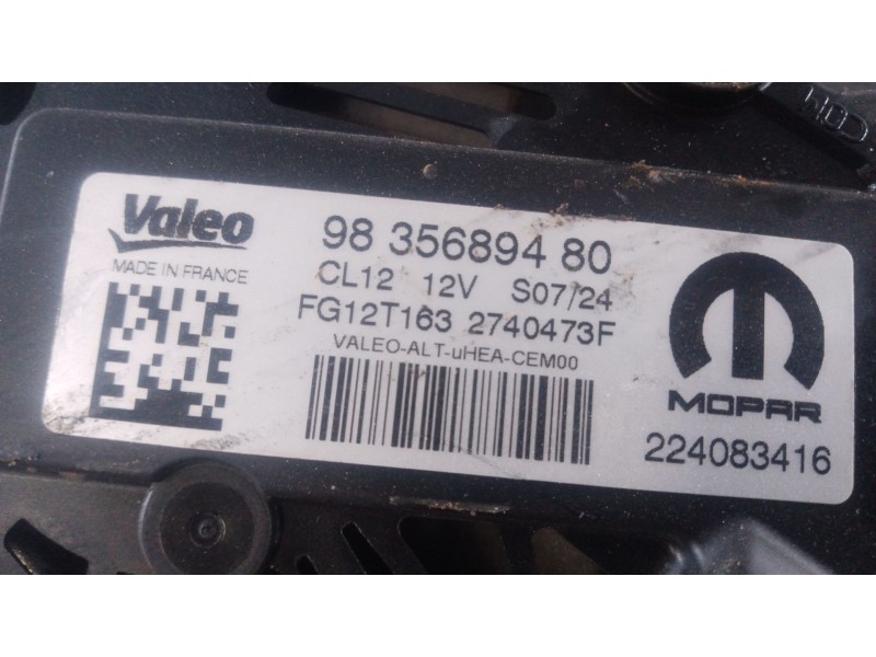 Recambio de alternador para peugeot 208 ii (ub_, up_, uw_, uj_) 1.2 puretech 75 referencia OEM IAM   