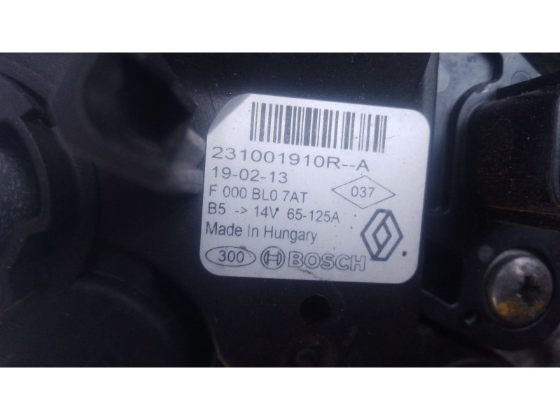 Recambio de alternador para dacia dokker furgoneta/monovolumen 1.6 referencia OEM IAM   