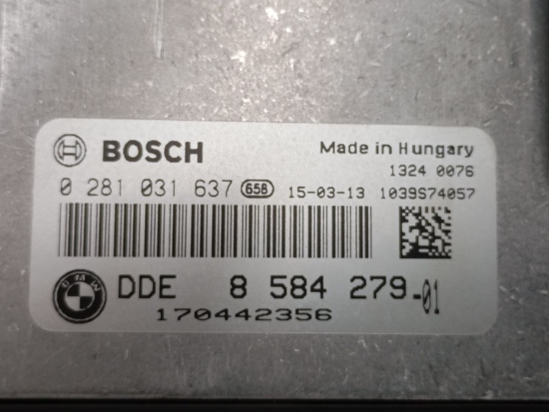 Recambio de centralita motor uce para bmw 3 (f30, f80) 318 d referencia OEM IAM 858427901 0281031637 