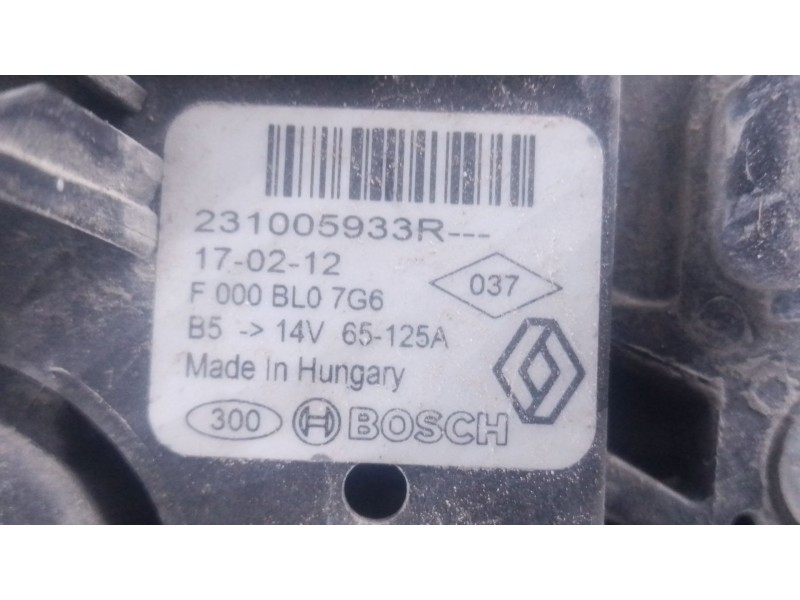 Recambio de alternador para dacia logan ii 1.5 dci / blue dci 75 referencia OEM IAM   