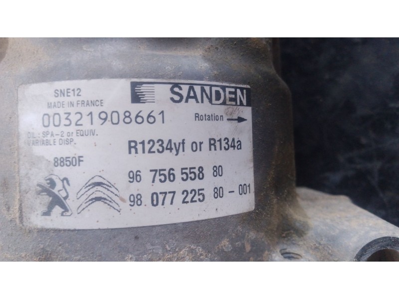 Recambio de compresor aire acondicionado para peugeot 208 i (ca_, cc_) 1.6 bluehdi 100 referencia OEM IAM 96756558 96077225 