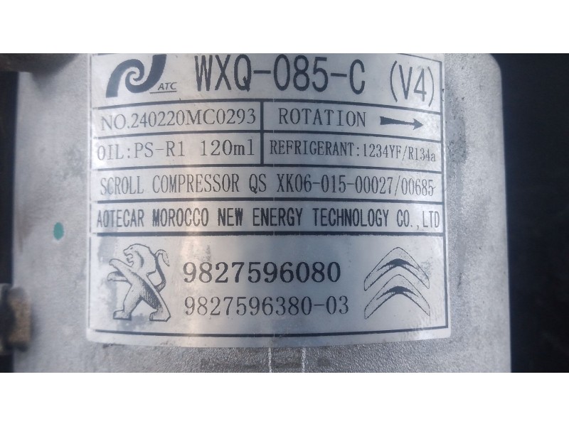 Recambio de compresor aire acondicionado para peugeot 208 ii (ub_, up_, uw_, uj_) 1.2 puretech 75 referencia OEM IAM   
