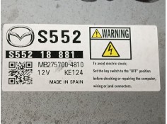 Recambio de centralita motor uce para mazda cx-3 (dk) 1.5 skyactiv-d (dk2ws) referencia OEM IAM S55218881 MB2757004810  2
