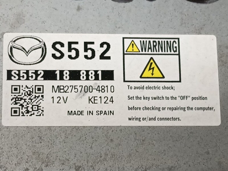 Recambio de centralita motor uce para mazda cx-3 (dk) 1.5 skyactiv-d (dk2ws) referencia OEM IAM S55218881 MB2757004810 