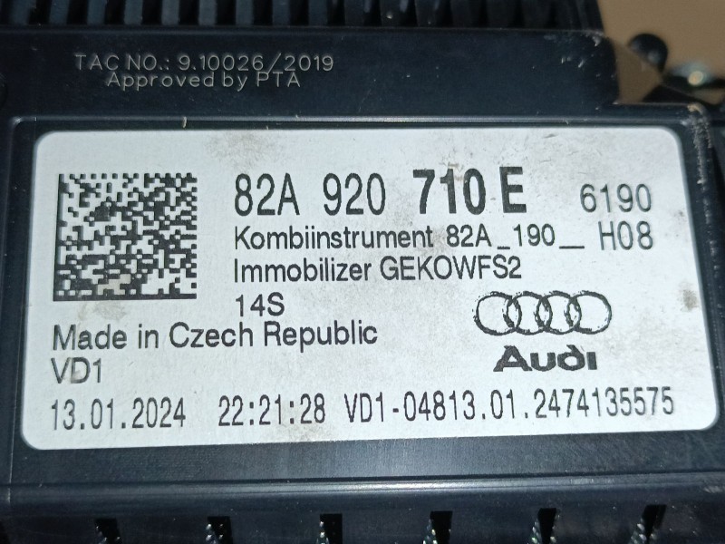 Recambio de cuadro instrumentos para audi a1 sportback (gba) 30 tfsi referencia OEM IAM 82A920710E A3C1074010500 