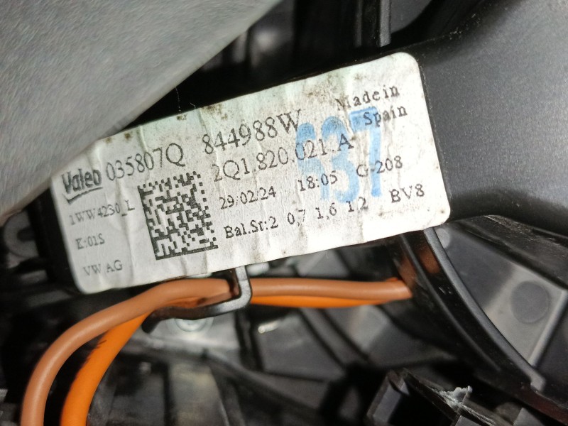 Recambio de ventilador calefaccion para audi a1 sportback (gba) 30 tfsi referencia OEM IAM   