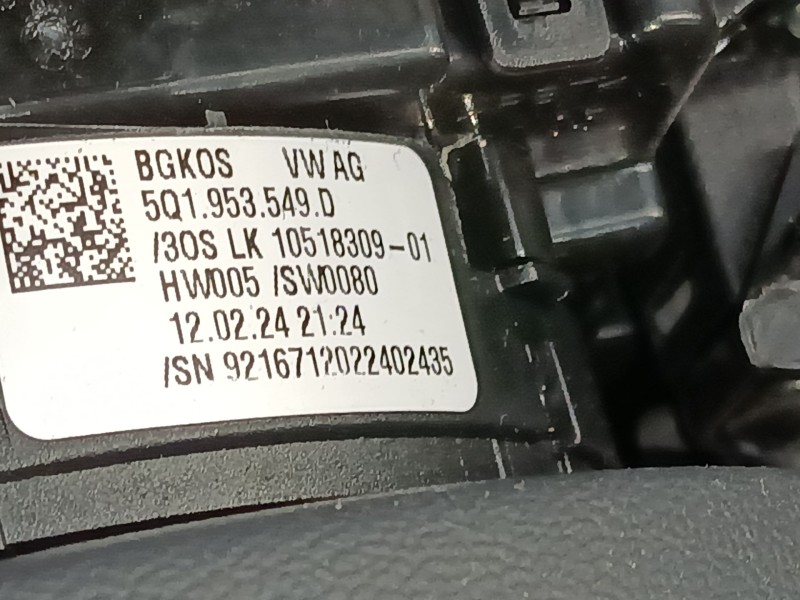 Recambio de anillo airbag para audi a1 sportback (gba) 30 tfsi referencia OEM IAM 5Q1953549D  