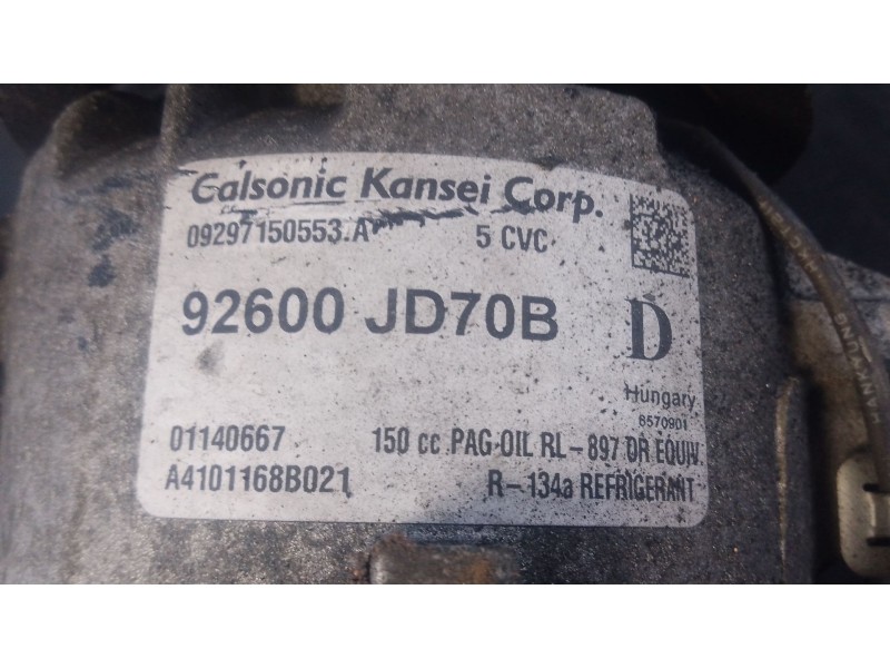 Recambio de compresor aire acondicionado para nissan qashqai i (j10, nj10) 2.0 dci a las 4 ruedas referencia OEM IAM   