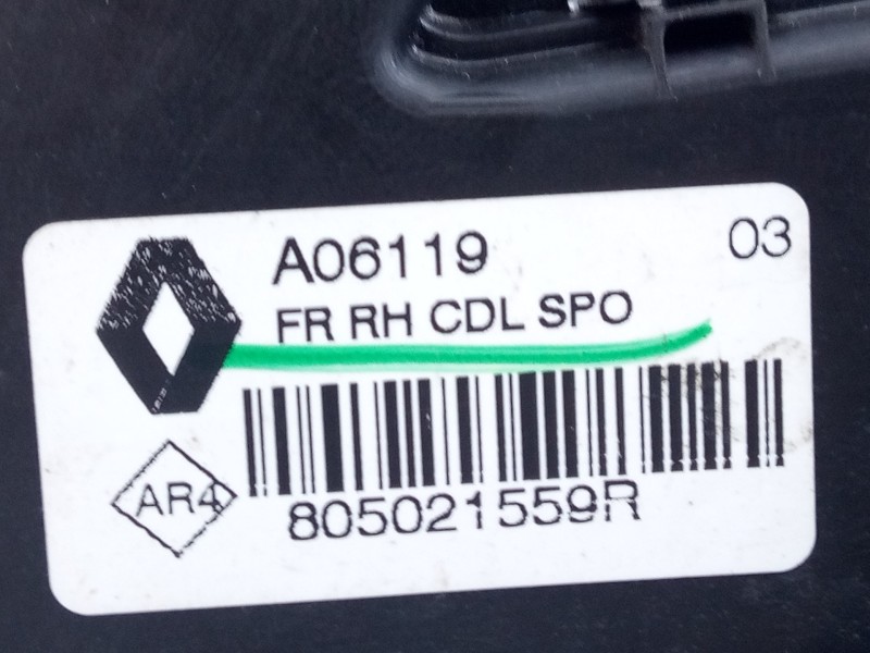 Recambio de cerradura puerta delantera derecha para renault megane iv berlina 5p limited referencia OEM IAM 805021559R A06119 E1