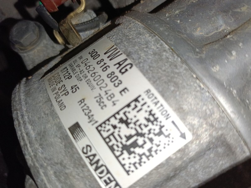 Recambio de compresor aire acondicionado para audi a1 sportback (gba) 30 tfsi referencia OEM IAM 3Q0816803E  