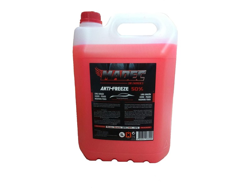 Recambio de anticongelante para universal anticongelante madec 50% verde / rosa 5litros referencia OEM IAM ORG50% 5607553100444 