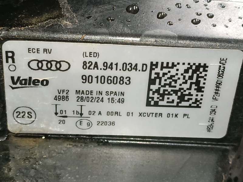 Recambio de faro derecho xenon para audi a1 sportback (gba) 30 tfsi referencia OEM IAM 82A941034D  