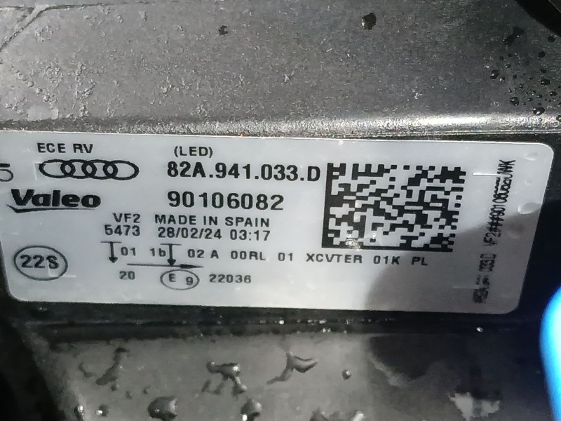 Recambio de faro izquierdo xenon para audi a1 sportback (gba) 30 tfsi referencia OEM IAM 82A941033D  