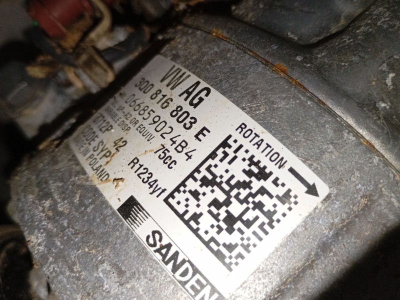 Recambio de compresor aire acondicionado para audi a1 sportback (gba) 30 tfsi referencia OEM IAM 3Q0816803E  