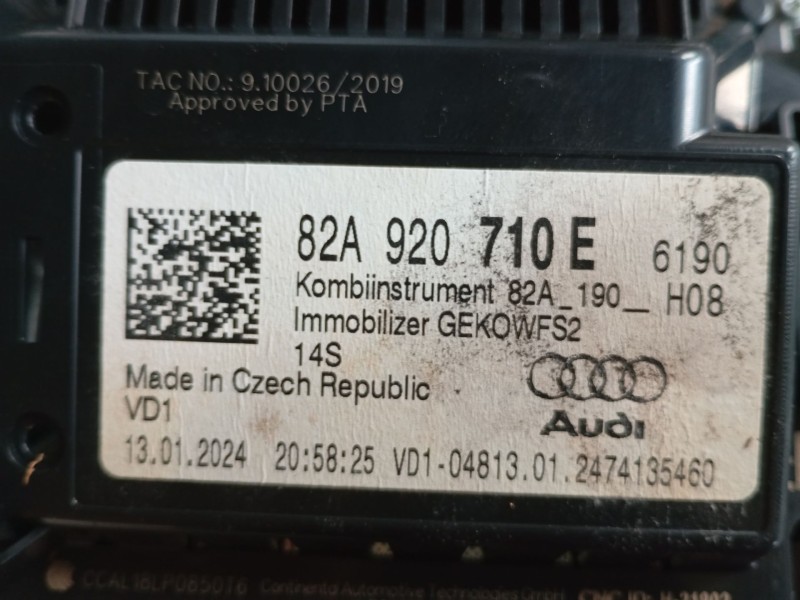 Recambio de cuadro instrumentos para audi a1 sportback (gba) 30 tfsi referencia OEM IAM 82A920710E  