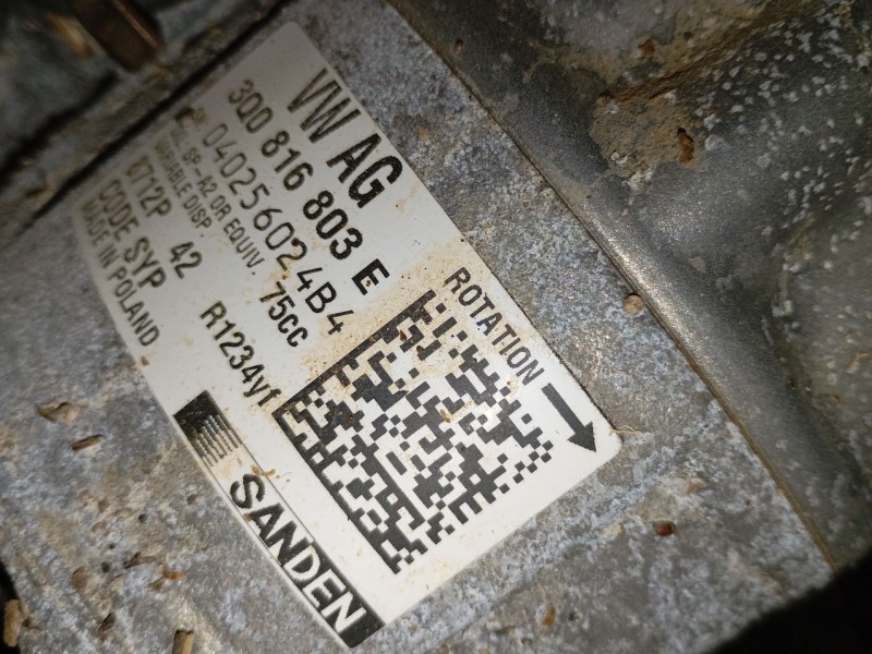 Recambio de compresor aire acondicionado para audi a1 sportback (gba) 30 tfsi referencia OEM IAM 3Q0816803E  