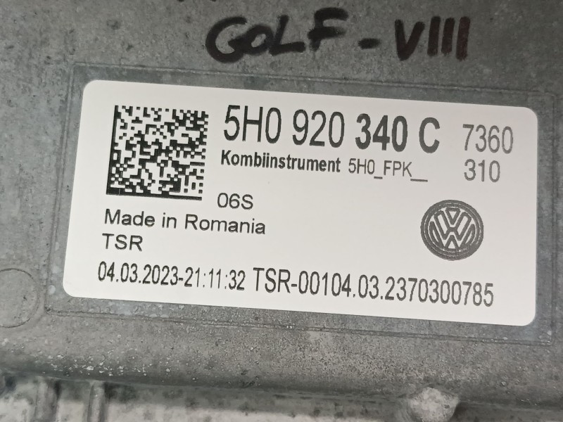 Recambio de cuadro instrumentos para volkswagen golf viii (cd1, da1) 1.0 tsi referencia OEM IAM   