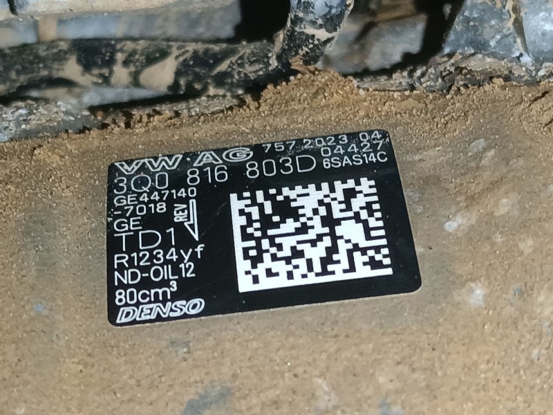 Recambio de compresor aire acondicionado para volkswagen golf viii (cd1, da1) 1.0 tsi referencia OEM IAM   