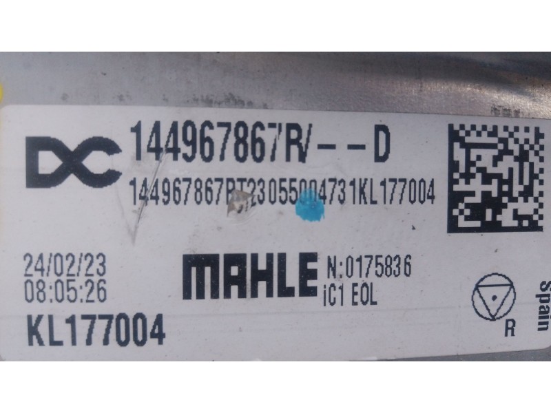 Recambio de intercooler para renault kangoo express (fw0/1_) 1.5 dci 95 (fw16) referencia OEM IAM   