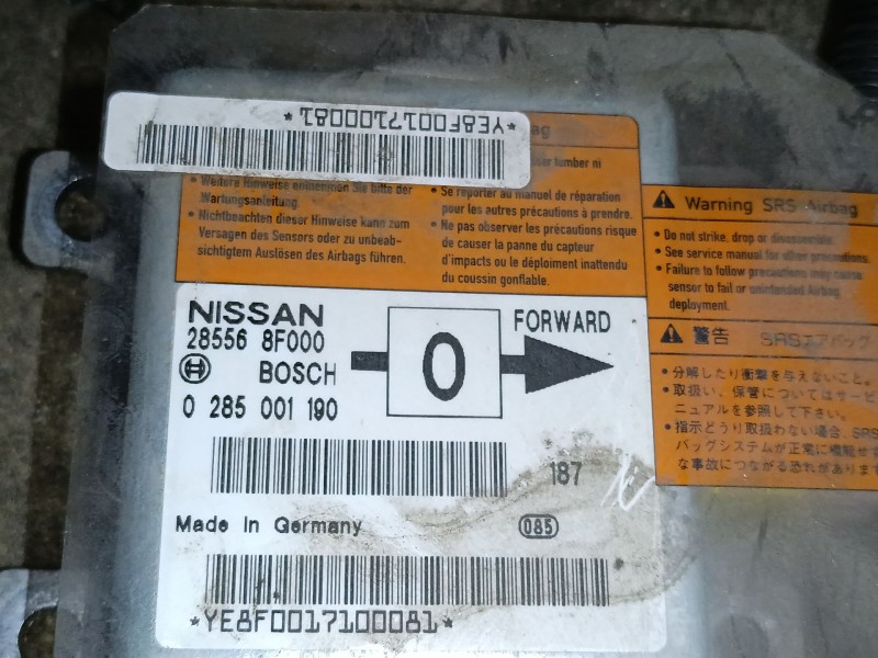 Recambio de centralita airbag para nissan terrano ii (r20) 2.7 td 4wd referencia OEM IAM 285568F000 0285001190 