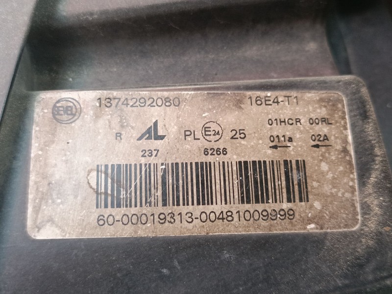 Recambio de faro derecho para fiat ducato furgoneta (250_) 130 multijet 2,3 d referencia OEM IAM 1374292080  