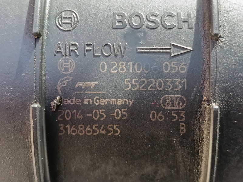 Recambio de caudalimetro para fiat ducato furgoneta (250_) 130 multijet 2,3 d referencia OEM IAM 0281006056 p55220331 